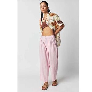 Free People LOTTA LOVE LINEN TROUSER Size 8